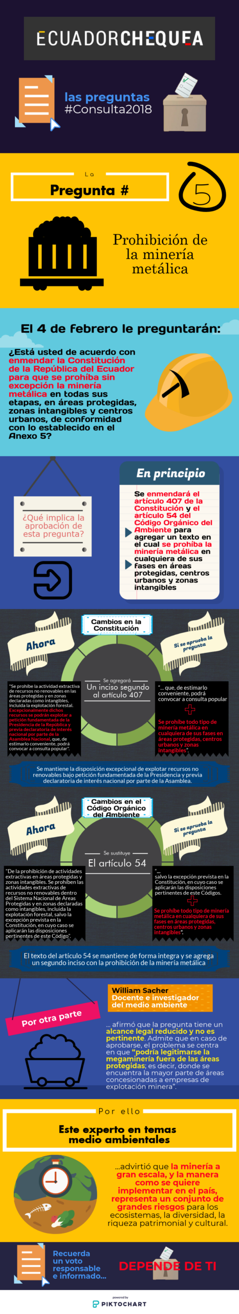 Infografía analisis de la pregunta 5 de la Consulta Popular